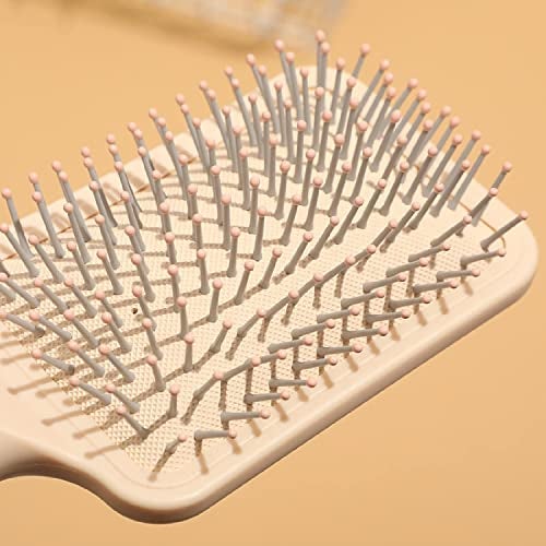 SHFTI Detangling Paddle Hairbrush, Great on Wet or Dry Hair, for Women, Men and Kids, for Long Thick Thin Curly Natural Hair (BEIGE, RECTANGULAR) - Image 5