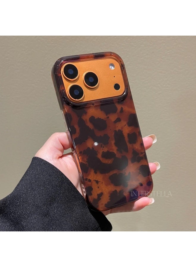 iPhone 17 Pro Case, Amber Tortoise Shell Phone Case with Protective Back Cover, Slim Lightweight Shockproof Case with Raised Camera Edge for Apple iPhone 17 Pro - Image 4