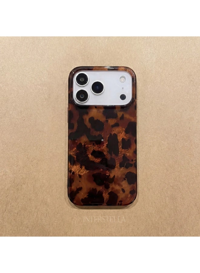 iPhone 17 Pro Case, Amber Tortoise Shell Phone Case with Protective Back Cover, Slim Lightweight Shockproof Case with Raised Camera Edge for Apple iPhone 17 Pro - Image 1
