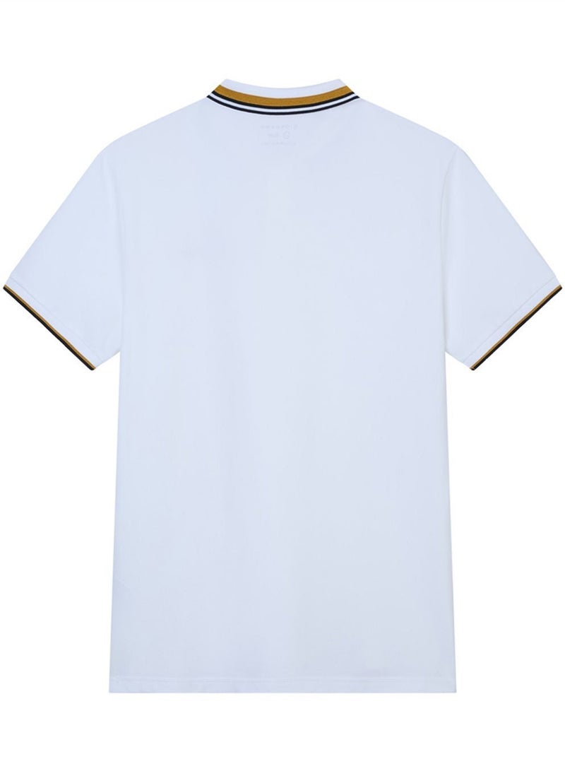 GIORDANO Men’s Slim Pique Polo with Contrast Collar & Signature Embroidery - Image 4