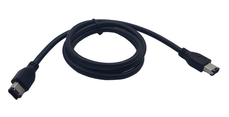 zdyCGTime 5FT/1.8M FireWire 400 to FireWire 400 6-6 ilink Cable 6 Pin to 6 Pin Firewire DV iLink Male to Male IEEE 1394A Cable(Black) - Image 2