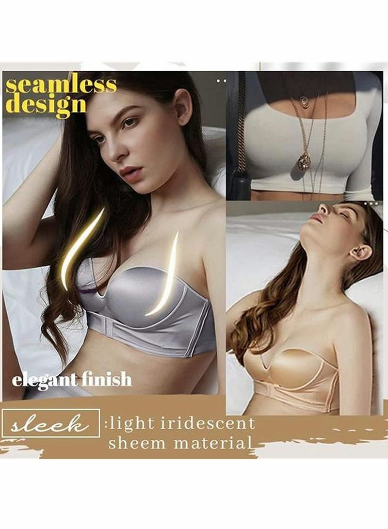 SOLARAE صدرية نسائية بدون حمالات مع مشبك أمامي، صدرية قابلة للتعديل وقابلة للتنفس وغير مرئية للرفع، - Image 5