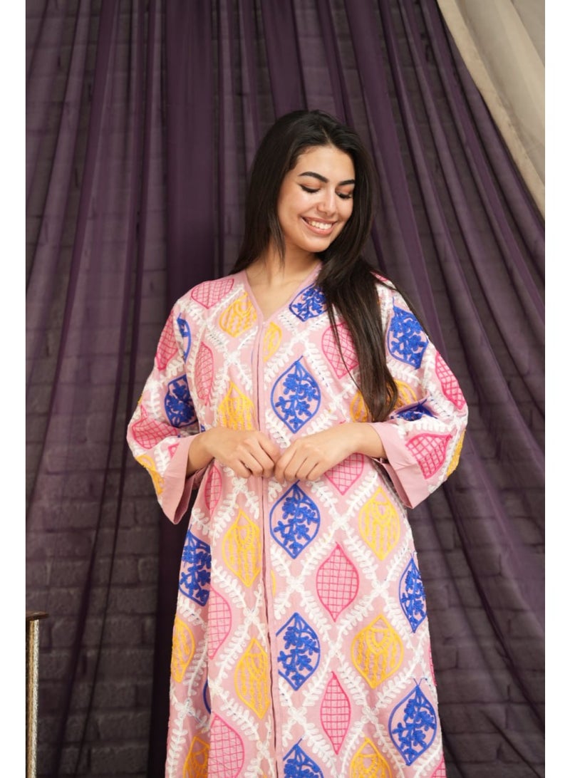 AFandina Mother and daughter jalabiya set with a harmonious design and luxurious patterns for an elegant family look SM-47 - Image 5