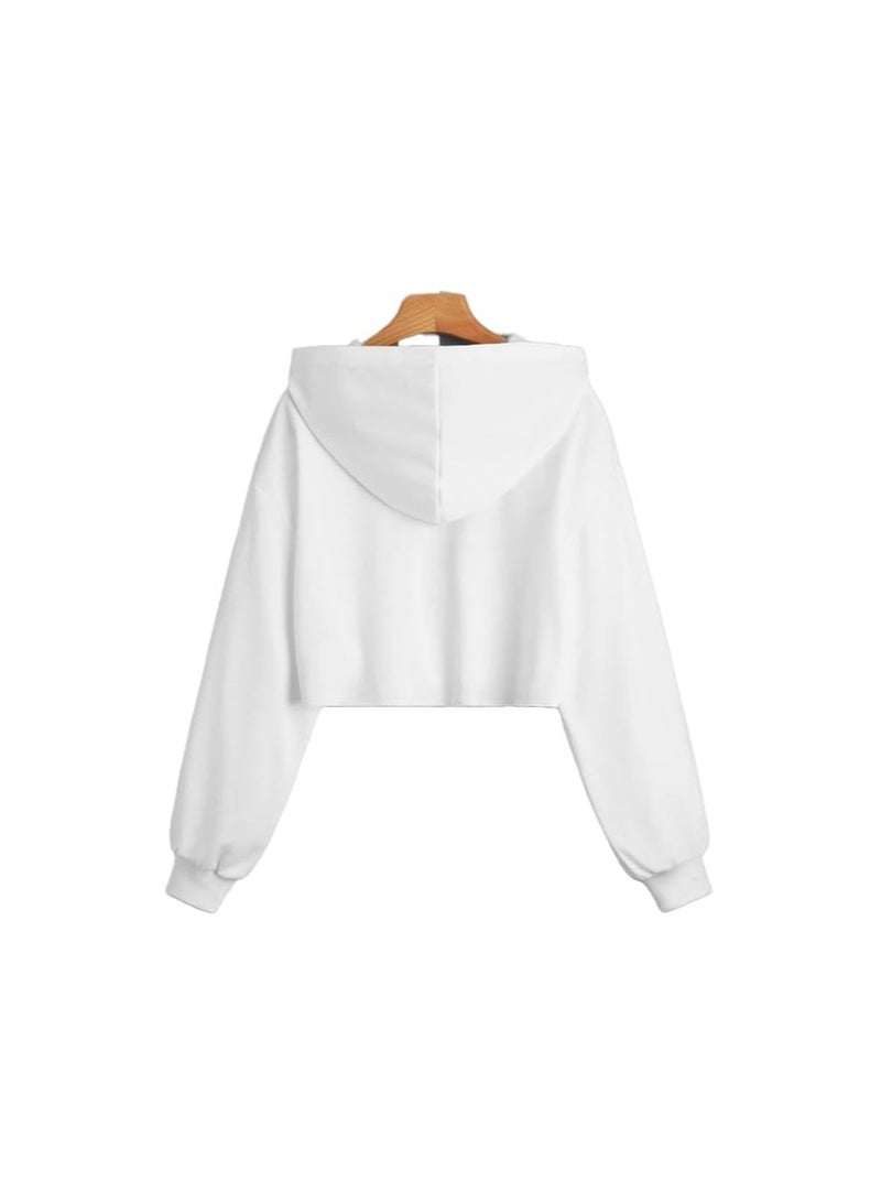 ABSOLUTE DEFENSE Roses Crop Hoodie Women Girl Casual Stylish Latest  - Image 2
