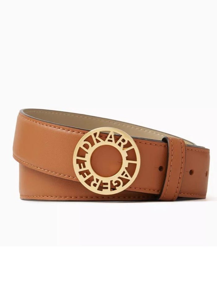 Karl Lagerfeld Karl Lagerfeld Tan Leather Belt For Women  - Image 1