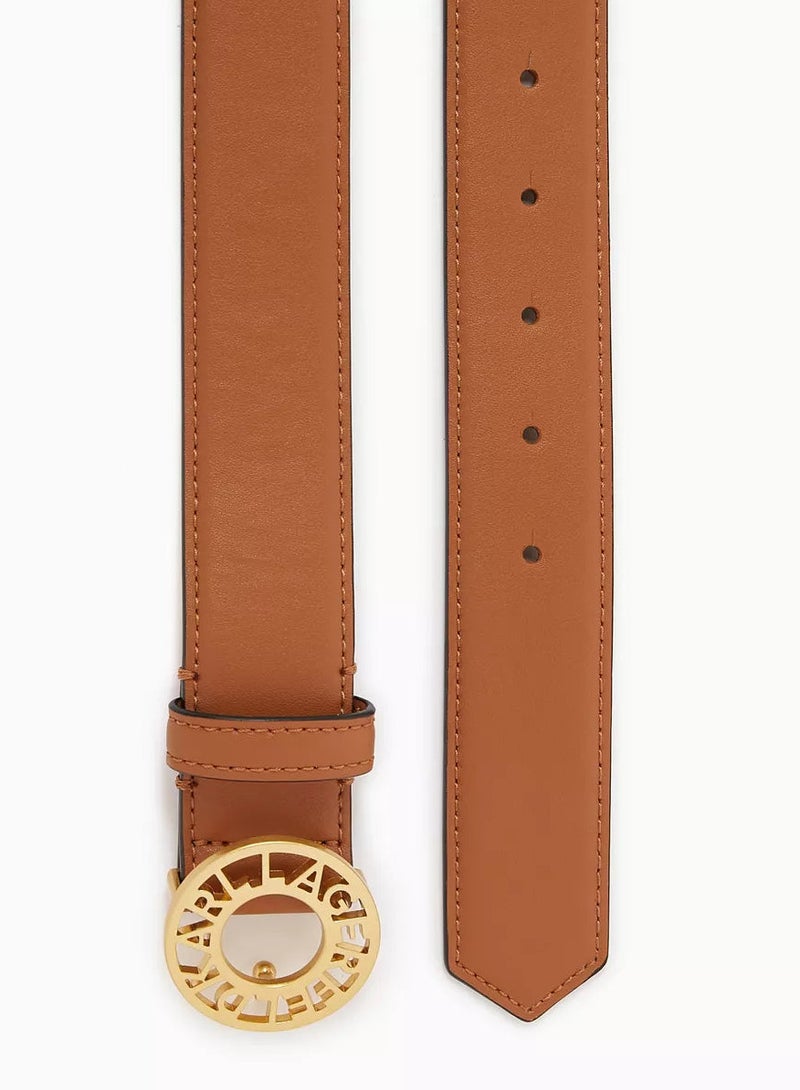 Karl Lagerfeld Karl Lagerfeld Tan Leather Belt For Women  - Image 2
