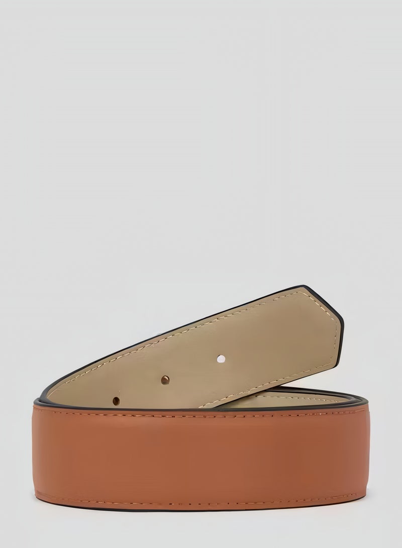 Karl Lagerfeld Karl Lagerfeld Tan Leather Belt For Women  - Image 5