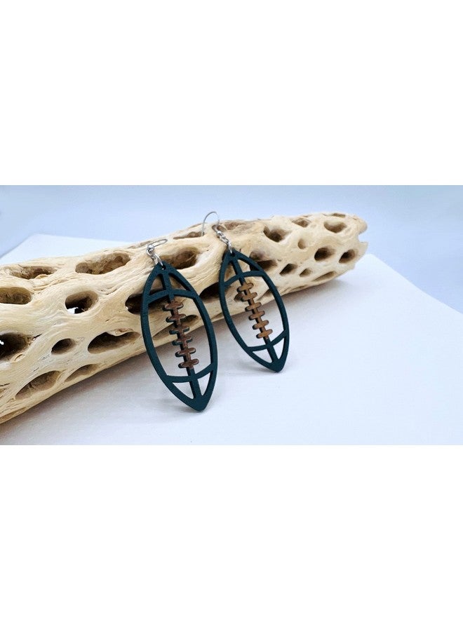 Mall of Style Football Accessories For Women - Green Football Earrings - Football Jewelry (Juniper Green) - Image 5