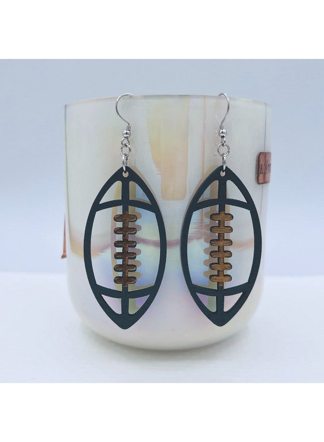 Mall of Style Football Accessories For Women - Green Football Earrings - Football Jewelry (Juniper Green) - Image 3