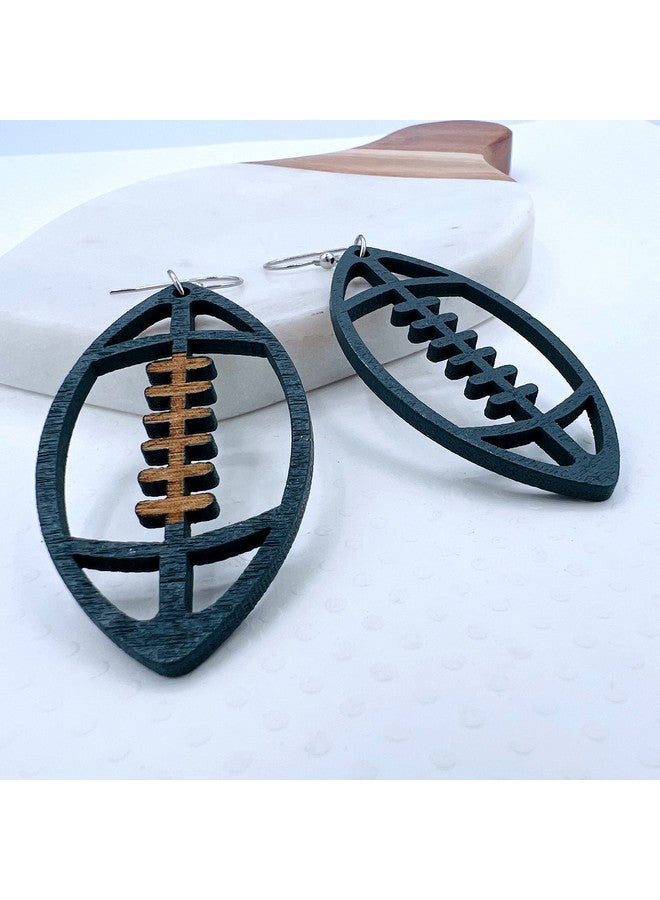 Mall of Style Football Accessories For Women - Green Football Earrings - Football Jewelry (Juniper Green) - Image 2