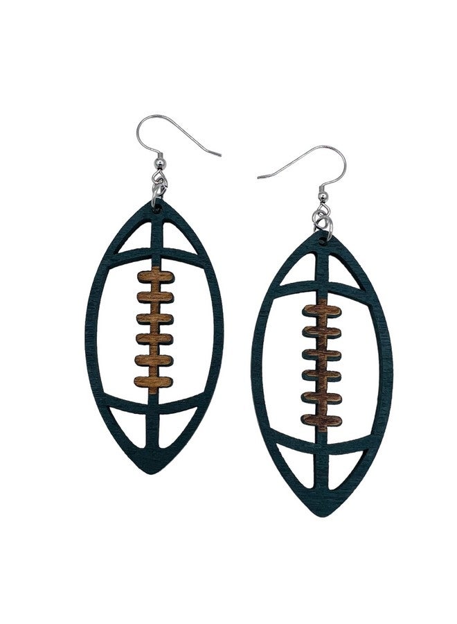 Mall of Style Football Accessories For Women - Green Football Earrings - Football Jewelry (Juniper Green) - Image 1