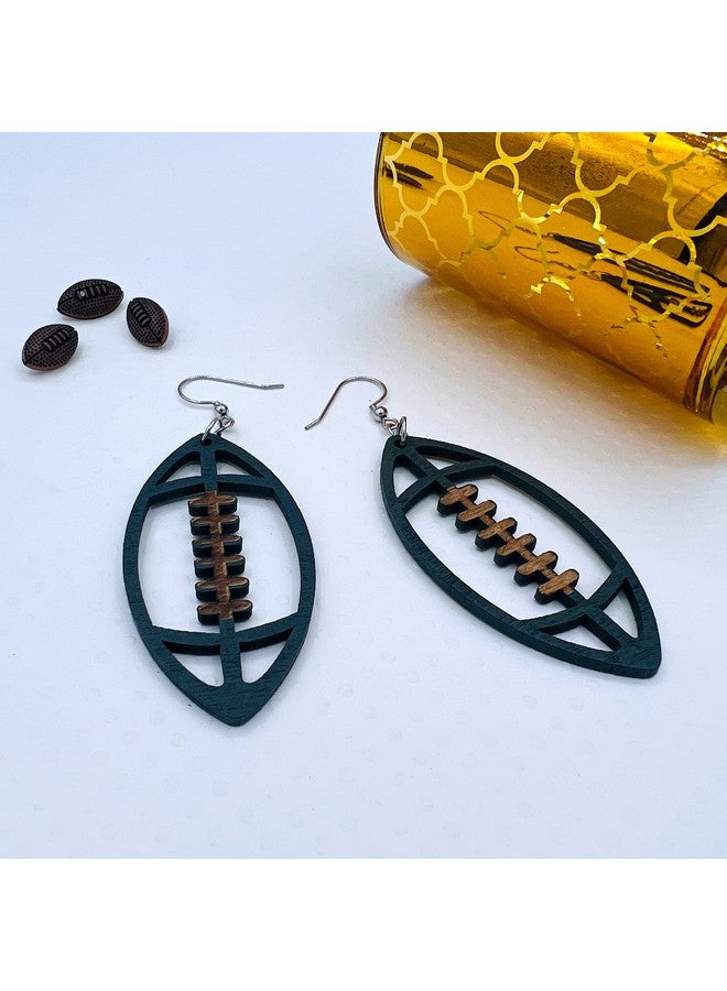 Mall of Style Football Accessories For Women - Green Football Earrings - Football Jewelry (Juniper Green) - Image 4