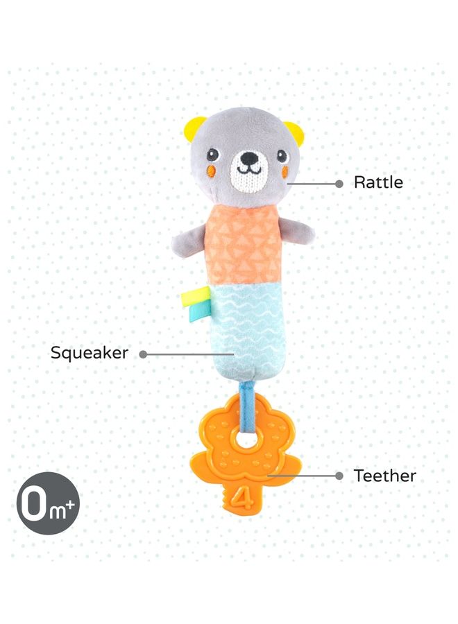 Moon Jungle friends Soft Rattle Toy - Bear - Image 2