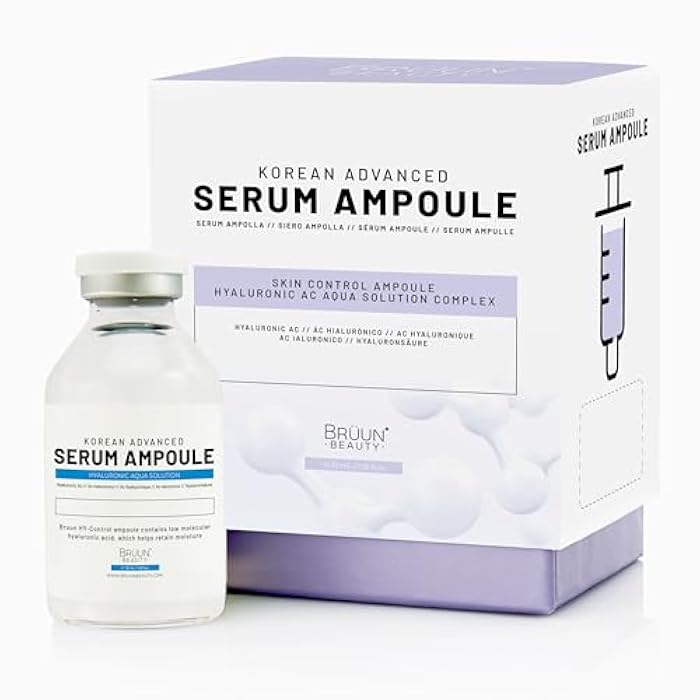 BRÜUN بروون هاي - أمبول هيدراتيشن حمض الهيالورونيك - سيروم كوري معزز للوجه للاستخدام كسيروم للعناية بالبشرة 1.18 أونصة سائلة - Image 1