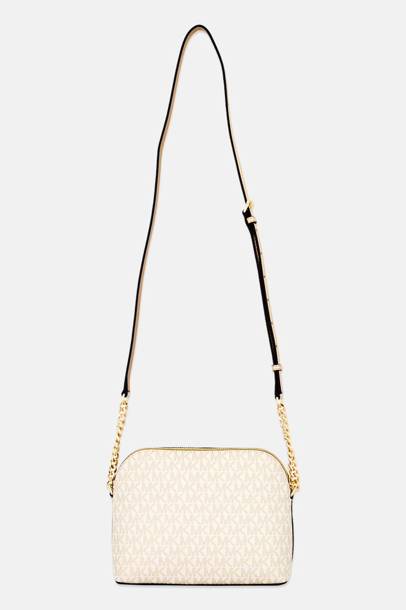 Michael Kors Women Brand Logo Cross Body Bag, Beige  - Image 3