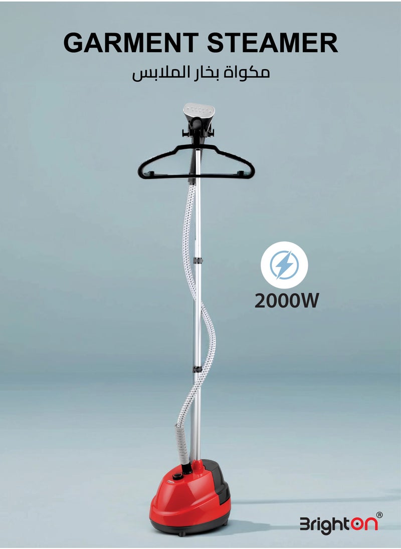 Brighton - Brighton 2000W Garment Steamer with 1.5L Tank, Adjustable Height, Continuous Steaming, Vertical Ironing, Flexible Hose, Double Protection, Detachable Tank, 2-Year Warranty - Image 1