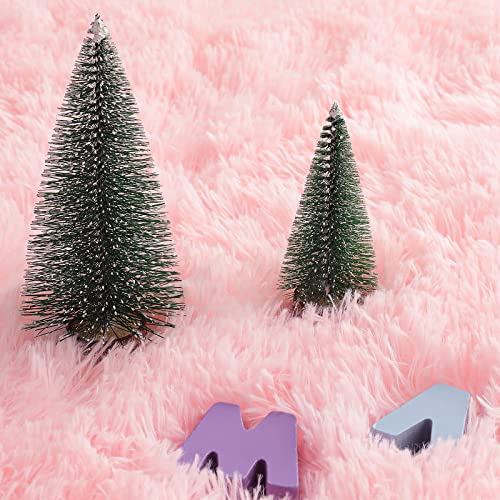 Merelax Pink Area Rugs for Living Room Bedroom Girls, 4x6 Soft Fluffy Fuzzy Shag Rug for Kids Room Bedside Rug, Indoor Floor Plush Cute Carpet for Baby, Nursery, Home Decor Aesthetic - Image 4