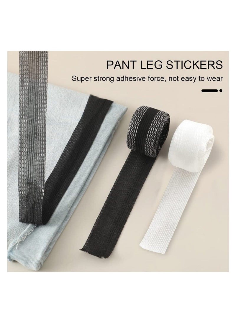 SYOSI 2Pcs 32.8ft Pants Edge Shorten Mouth Paste, Permanent Washable Iron-On Hem Clothing Tape, Sewing Adhesive Tape, Fabric Fusing Tape for Pants, Jeans, Clothes (Black)  - Image 2