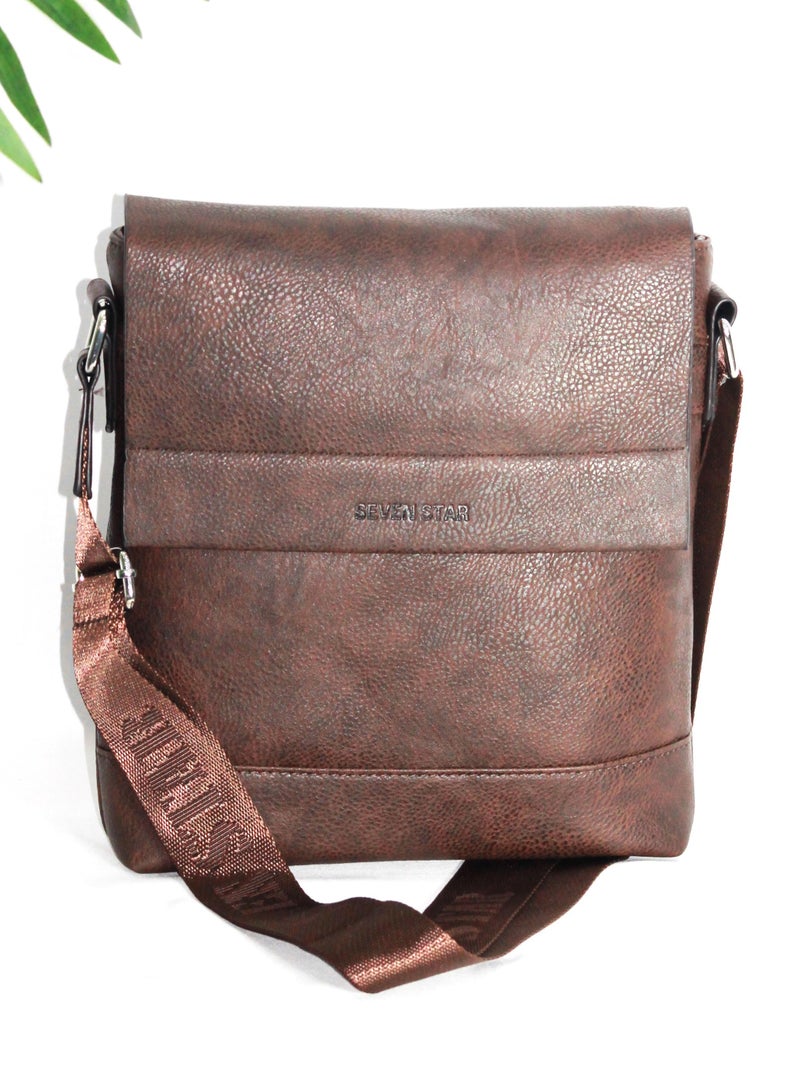 Leather crossbody bag for men
