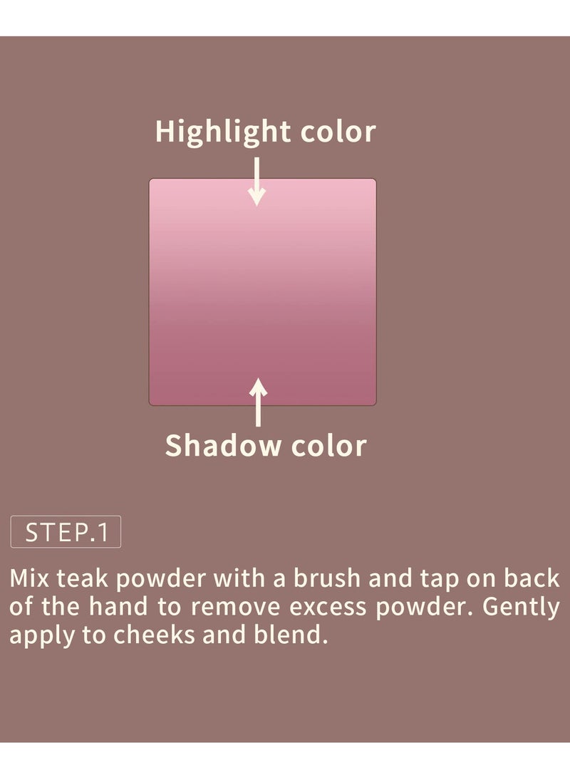 MilleFee MilleFée Angel Gradation Blushes Lone Wear Shimmer Powder Palette for Beauty Cheek 5g/ 0.176 oz-01 L'Amour Et Psyché - Image 4