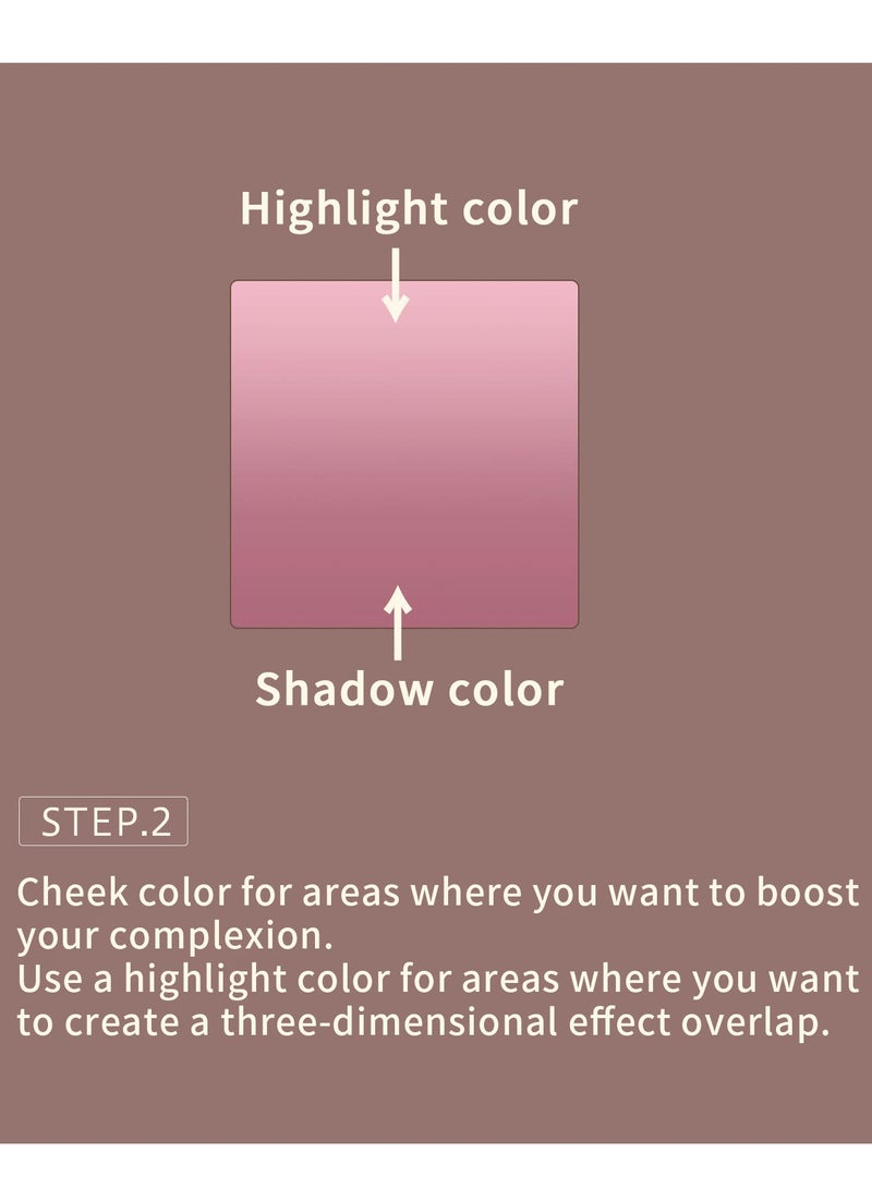 MilleFee MilleFée Angel Gradation Blushes Lone Wear Shimmer Powder Palette for Beauty Cheek 5g/ 0.176 oz-01 L'Amour Et Psyché - Image 5