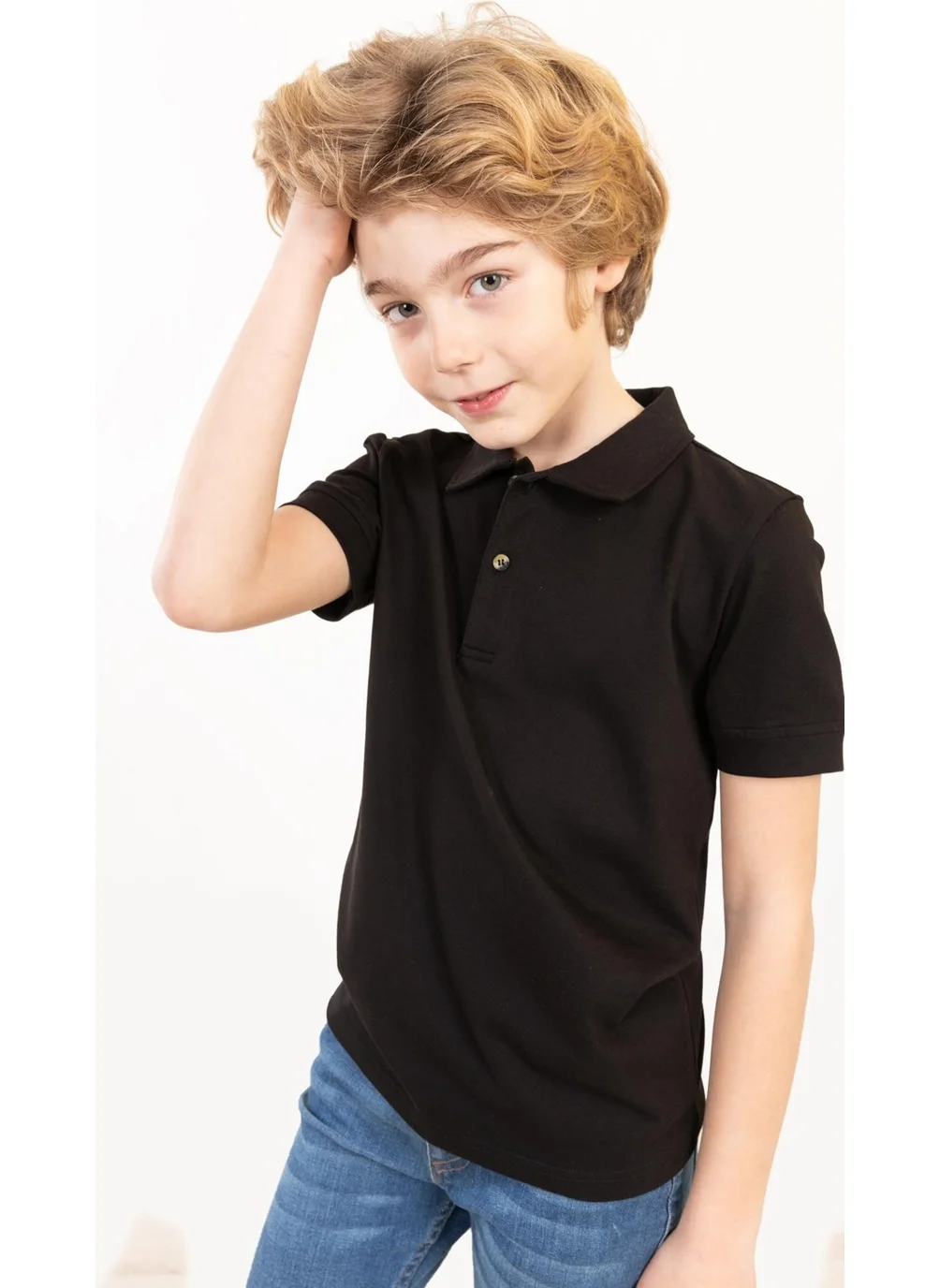 BRZ Collection Boy's Polo Neck T-Shirt
