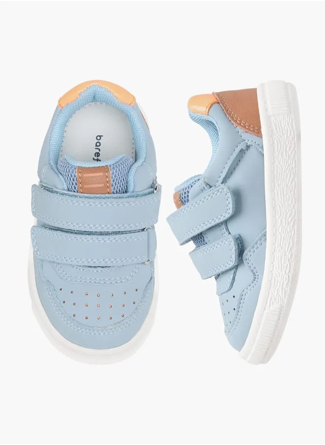 حافي القدمين Boys Panelled Sneakers with Hook and Loop Closure