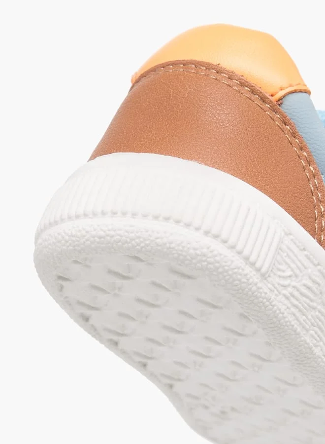 Barefeet Boys Panelled Sneakers with Hook and Loop Closure