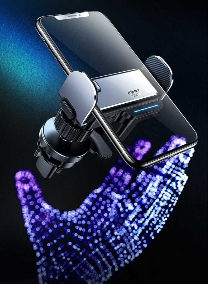 أسيف حامل سيارة كهربائي ذكي، حامل سيارة كهربائي لاسلكي قابل للدوران كهربائيًا قابل للدوران صغير محمول للسيارة - Image 3