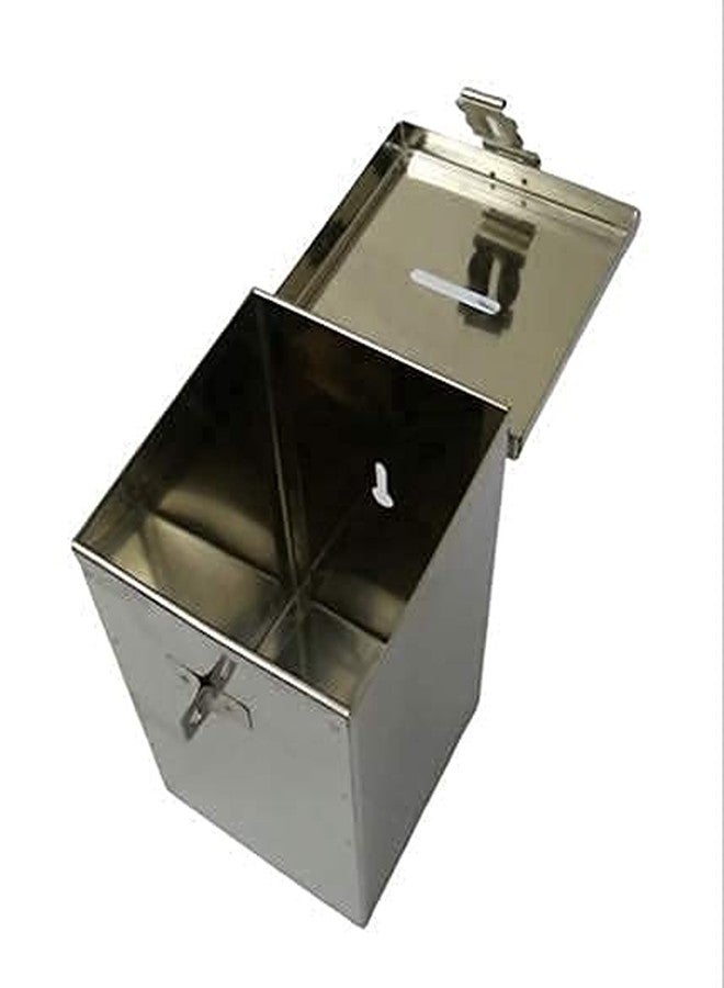 GvanyS® Coin Box/Piggy Bank/Gullak/Donation/Suggestion Box/Antique Coin Bank Box Money Organiser/Coin Money Bank Piggy Bank Money Bank Stainless Steel Body (7.5 Inch) Box(H- 7.5" W-5" L-5.5") - Image 5