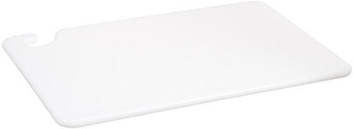 San Jamar CB121812WH Cut-N-Carry Co-Polymer Cutting Board, 18" Length x 12" Width x 1/2" Thick, White - Image 3