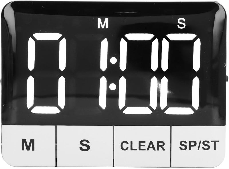 Digital Countdown Timer, 1s-9h59m Memory Function Timer, 4 Alert Modes for Kitchen Study Fitness, ABS Portable Time Management Tool - Image 1