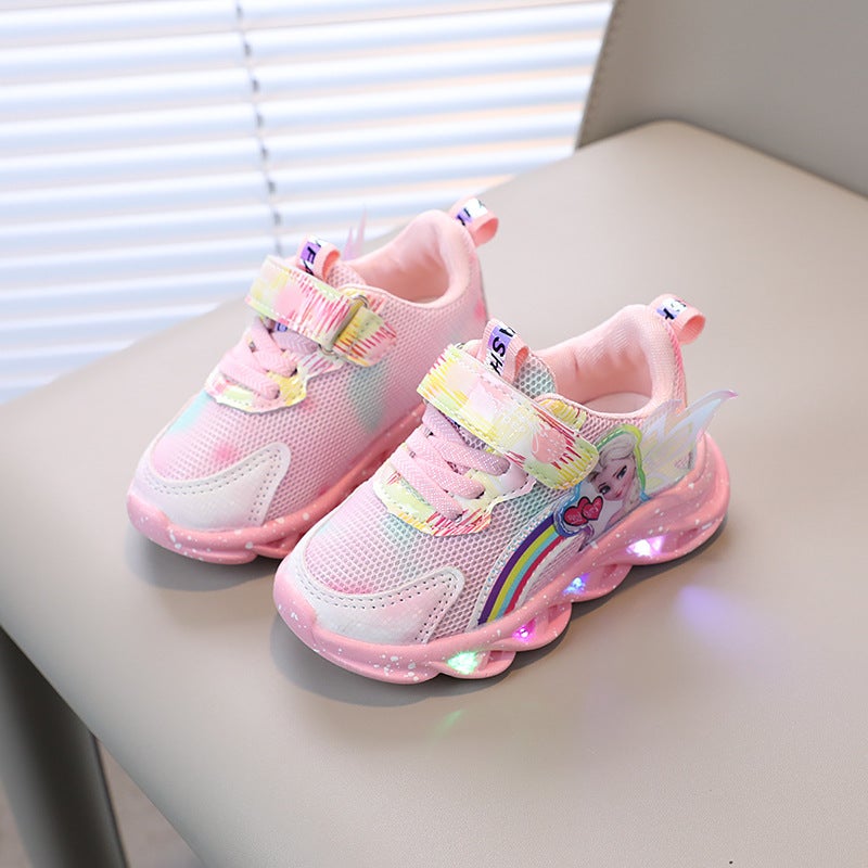 Mesh Sneakers Lightweight Flexible Sole Walking Shoes For Kids Indoor And Outdoor Activities - Image 1