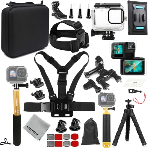 Gurmoir Accessory Kit with Waterproof Case for Go Pro Hero 13 12 11 10 9 Black. Underwater Diving Housing Floating Hand Grip Screen Protector Bundle Pack for GoPro 13 12 11 10 9 Camera(DT13) - Image 1