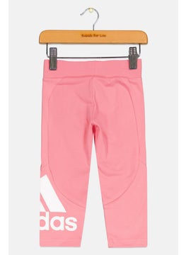 Adidas Kids Girl Sportswear Pull On Training Tights, Pink  - Image 2