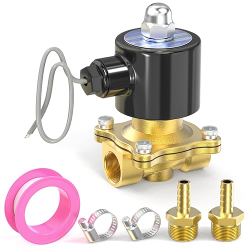 TAILONZ PNEUMATIC 1/2 Inch NPT DC12V Brass Electric Solenoid Valve 2W160-15 Normally Closed Water, Air, Diesel - Image 1