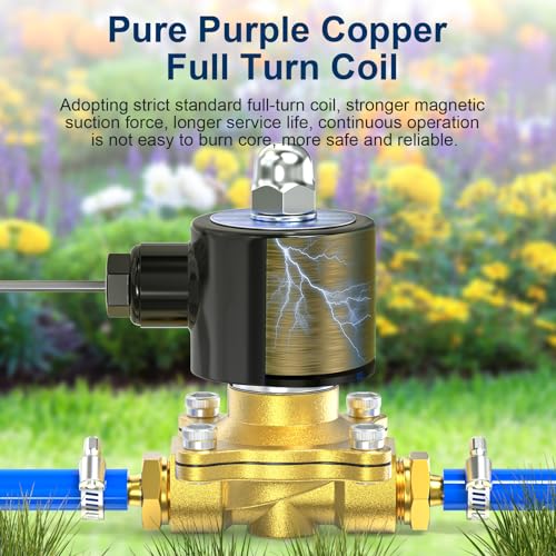 TAILONZ PNEUMATIC 1/2 Inch NPT DC12V Brass Electric Solenoid Valve 2W160-15 Normally Closed Water, Air, Diesel - Image 3