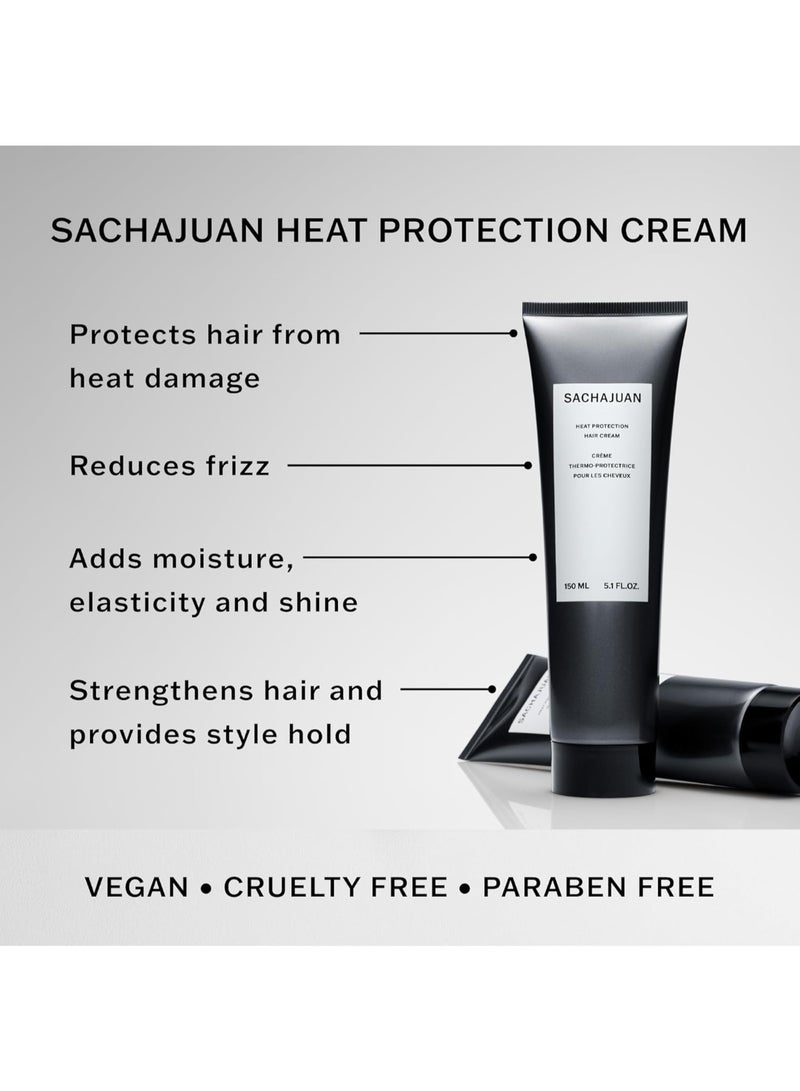Sachajuan Heat Protection Cream 150ml – Damage Prevention for Styled Hair, Ocean Silk Technology, Heat Shield for Split End Relief 150ml - Image 5