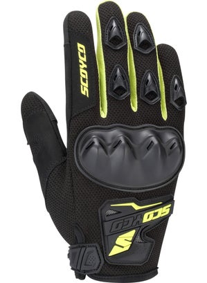 Ebakbak Motorcycle Protective Gloves Neoprene Fabric Full Plastic Hard Protection Summer Motor Gloves Neon Green  - Image 1