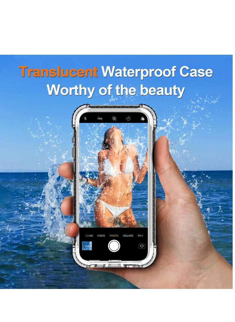 SYOSI - Case for iPhone 15 Pro Max IP68 Waterproof Cover, 360° Full Body Shockproof Protection Case, Slim Thin Yellowing Resistant Scratch-Resistant Back Magnetic Phone Cover for 15 Pro Max, Clear Black - Image 1