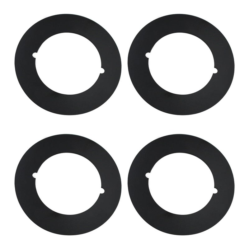 Rsoise Scar Plate  2-1/8"" Inner Diameter  3-1/2"" Outer Diameter  Fits Under Existing Lockset To Cover Up The Damaged Door (4 Pcs Black) - Image 1