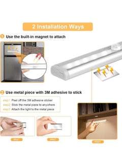 Motion Sensor Light Indoor, 10 LED Motion Sensor Closet Lights Battery Operated Magnetic Under Cabinet Lights Strip Wireless Stick Up Night Lights Bar for Hallway Stair (3 Pack, Warm White) - pzsku/ZC77F1A0C74C1EADE8213Z/45/_/1733125934/fd0740f7-caae-4941-a31c-322e9dd90cfa