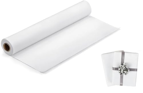 UDAREIT White Art Craft Paper Roll for Drawing Easel Doodles 15"×511" White Wrapping Paper Roll for Gifts (42.6ft) - Image 1