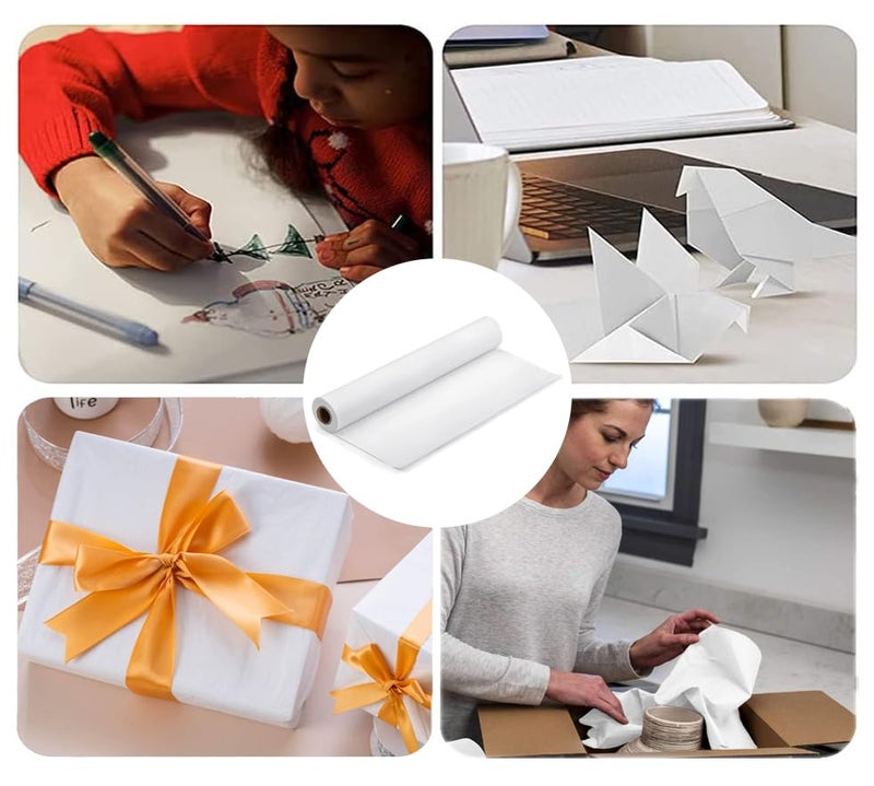 UDAREIT White Art Craft Paper Roll for Drawing Easel Doodles 15"×511" White Wrapping Paper Roll for Gifts (42.6ft) - Image 3