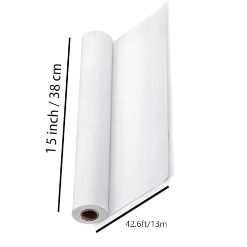 UDAREIT White Art Craft Paper Roll for Drawing Easel Doodles 15"×511" White Wrapping Paper Roll for Gifts (42.6ft) - Image 2