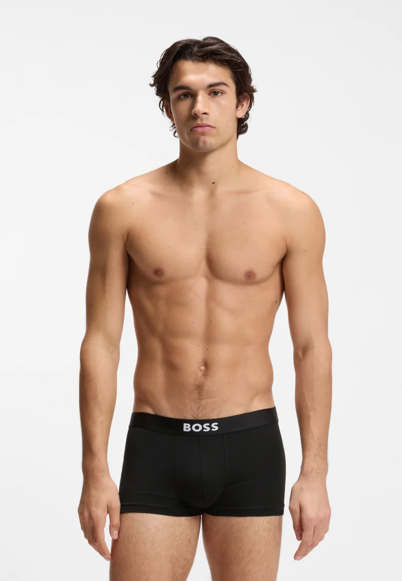 BOSS Three-pack of trunks in stretch cotton