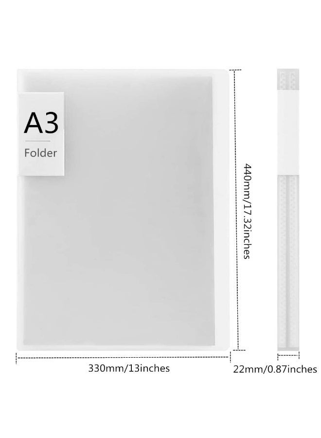 A3 Art Portfolio Binder with 30 Plastic Sleeves, Diamond Painting Storage Book, Presentation Display Folder for Artwork, Photos, Large 42 x 30.5 cm - Image 2