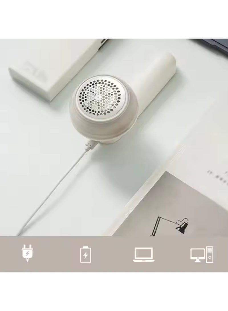 Lint Remover For Clothes Fabric Shaver for Clothing Furniture Carpet, Rechargeable Portable Sweater White  - Image 4