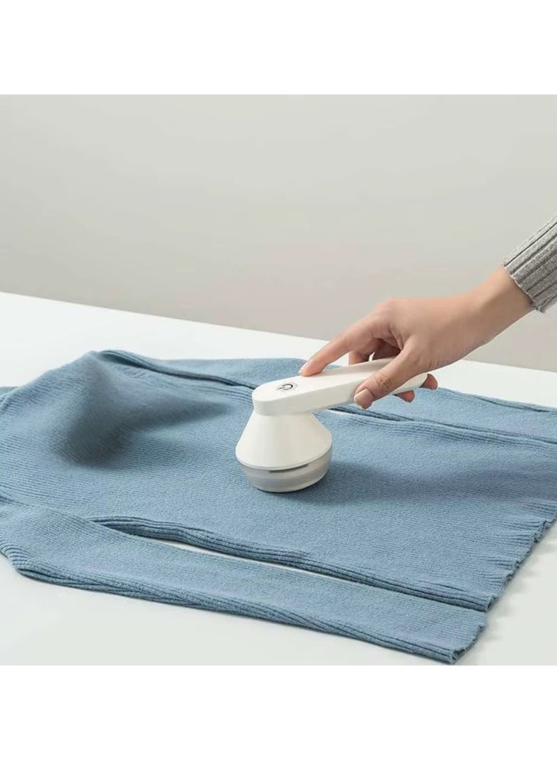 Lint Remover For Clothes Fabric Shaver for Clothing Furniture Carpet, Rechargeable Portable Sweater White  - Image 3