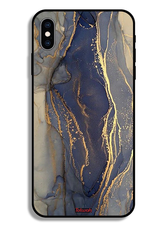 Tolwak Apple iPhone XS Max Protective Case Gliter Marble Pattern - Image 2